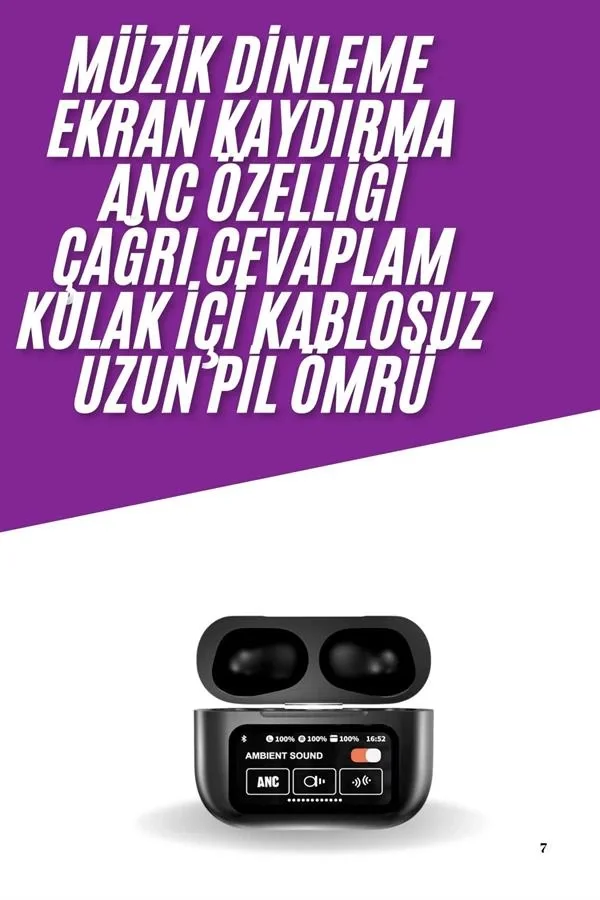 Mey İthalat® Kablosuz Bluetooth Kulaklık Pro Yeni Nesil Dokunmati