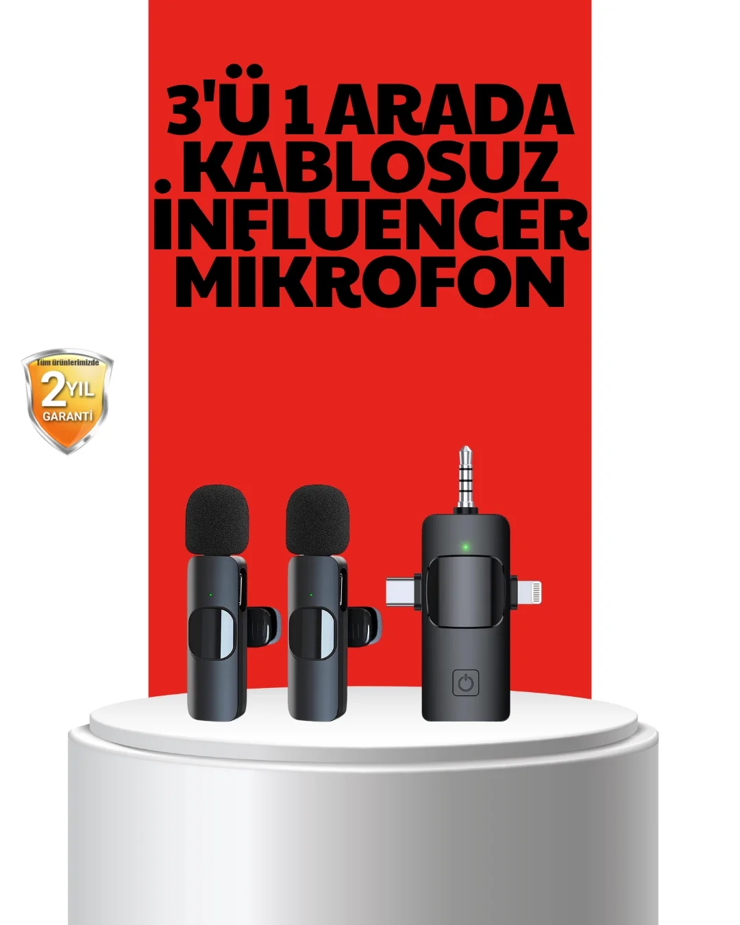 Mey İthalat® Kablosuz Mikrofon - Telefon ve Bilgisayar Uyumlu