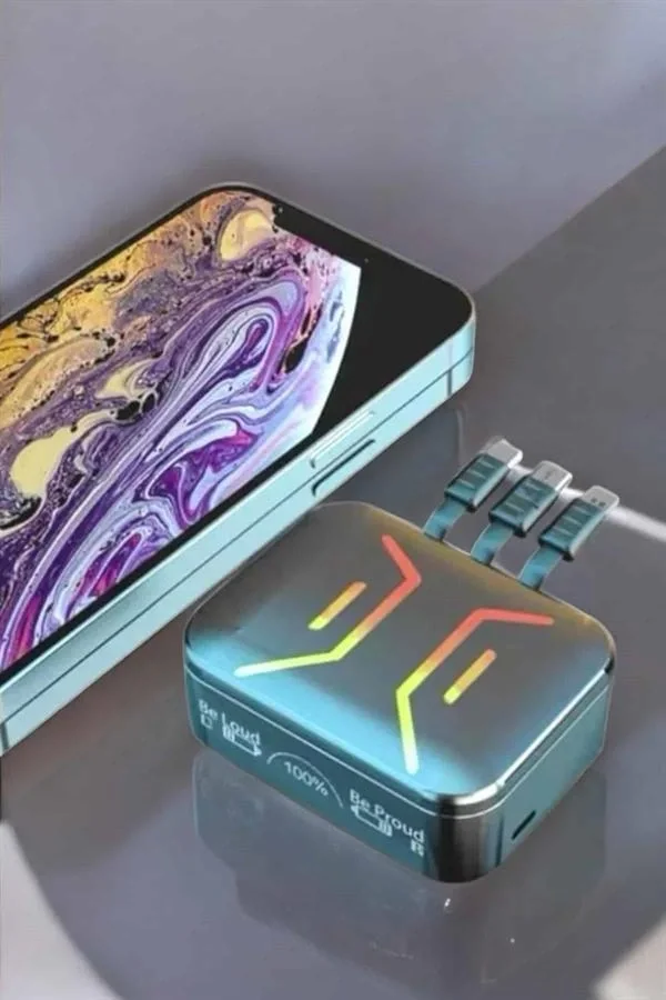 Mey İthalat® Kablosuz Bluetooth Kulaklık Powerbankli Uzun Pil Ömr