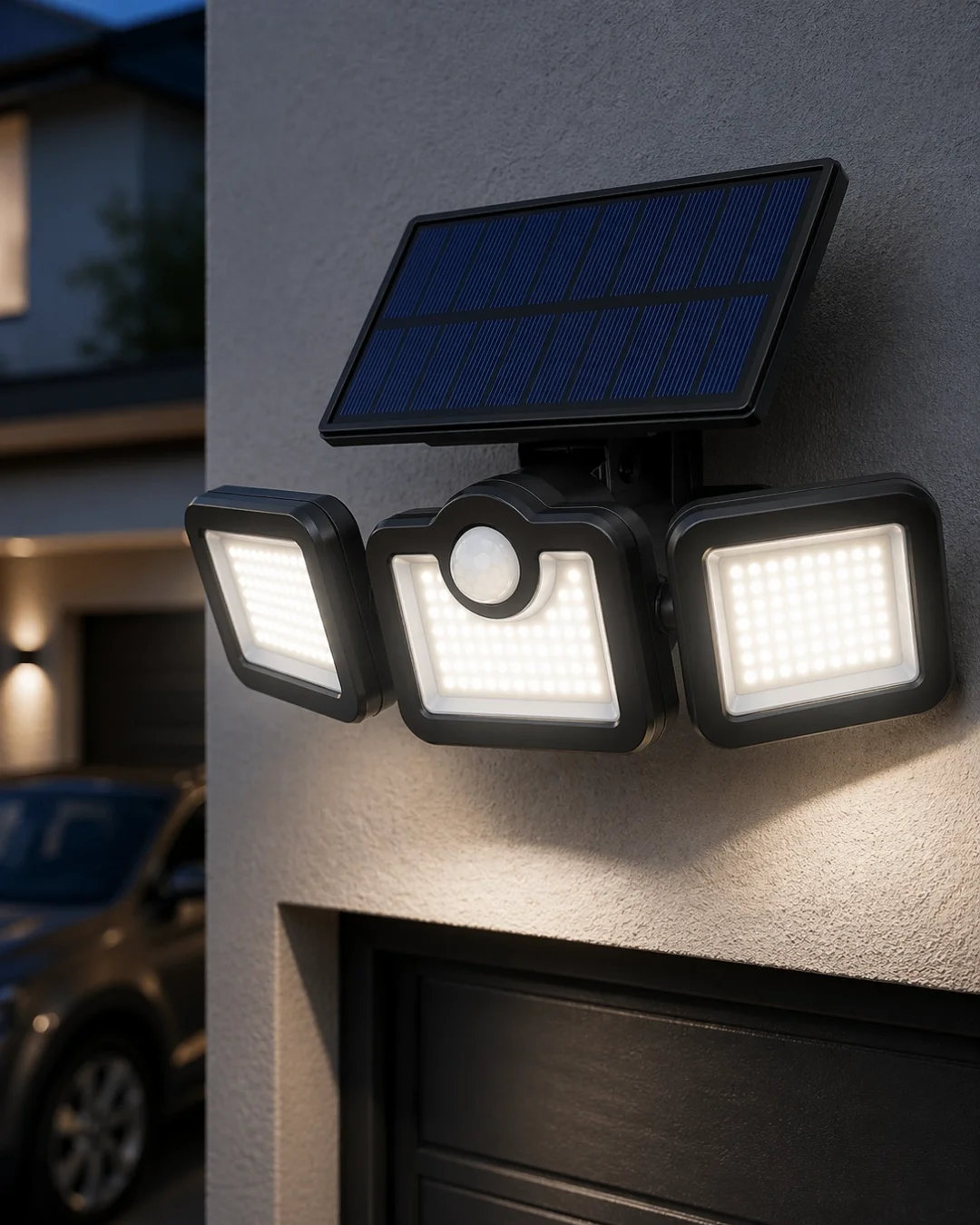 Mey İthalat® Kablosuz Solar Projektör Hareket Sensörlü Dış Cephe 