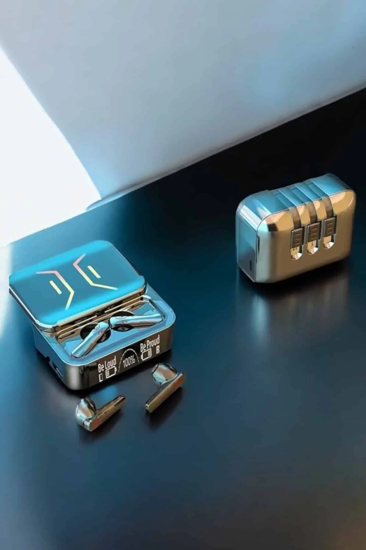 Mey İthalat® Kablosuz Bluetooth Kulaklık Powerbankli Uzun Pil Ömr