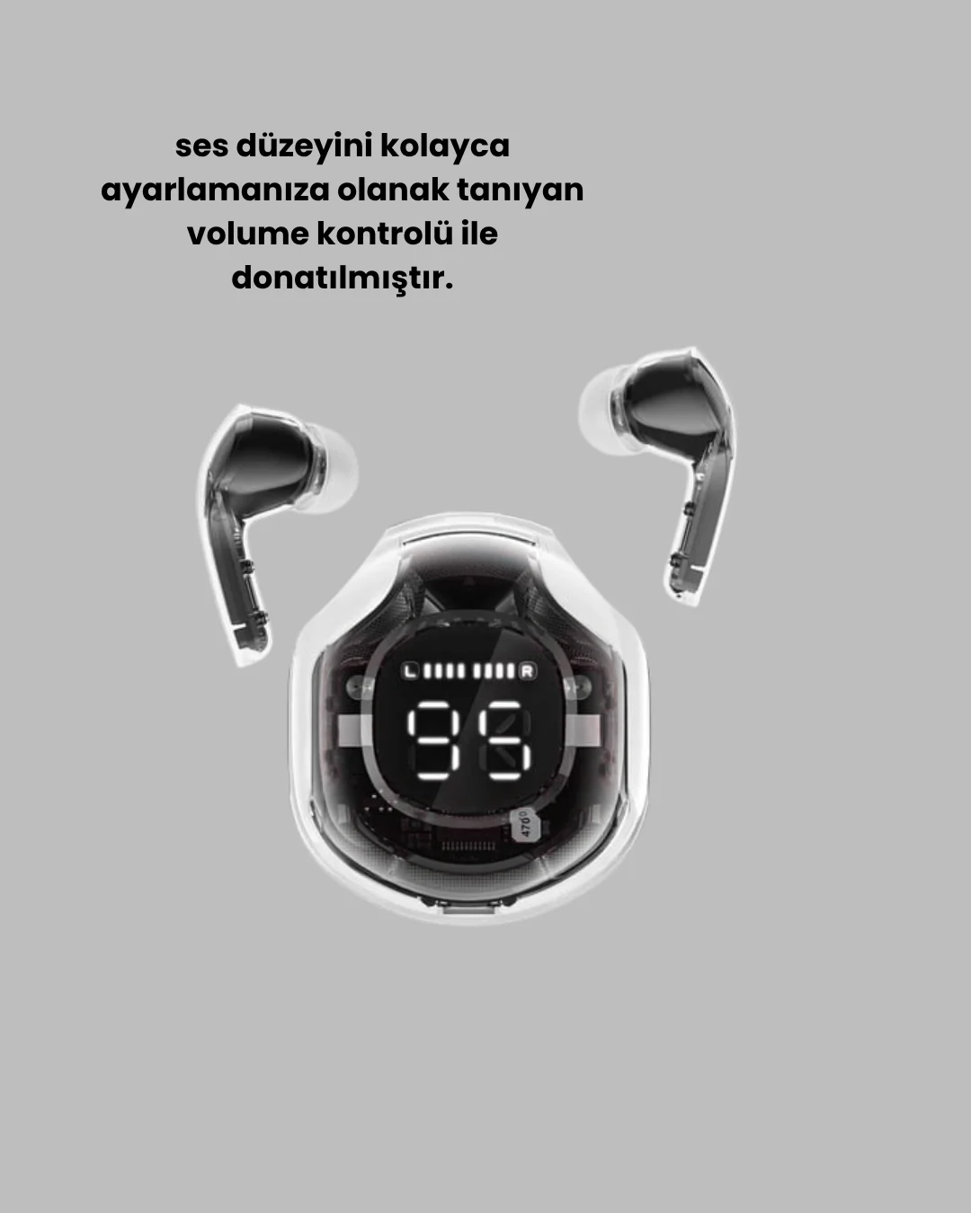 Mey İthalat® Kablosuz Şarj Destekli Hafif ve Güçlü Kulaklık
