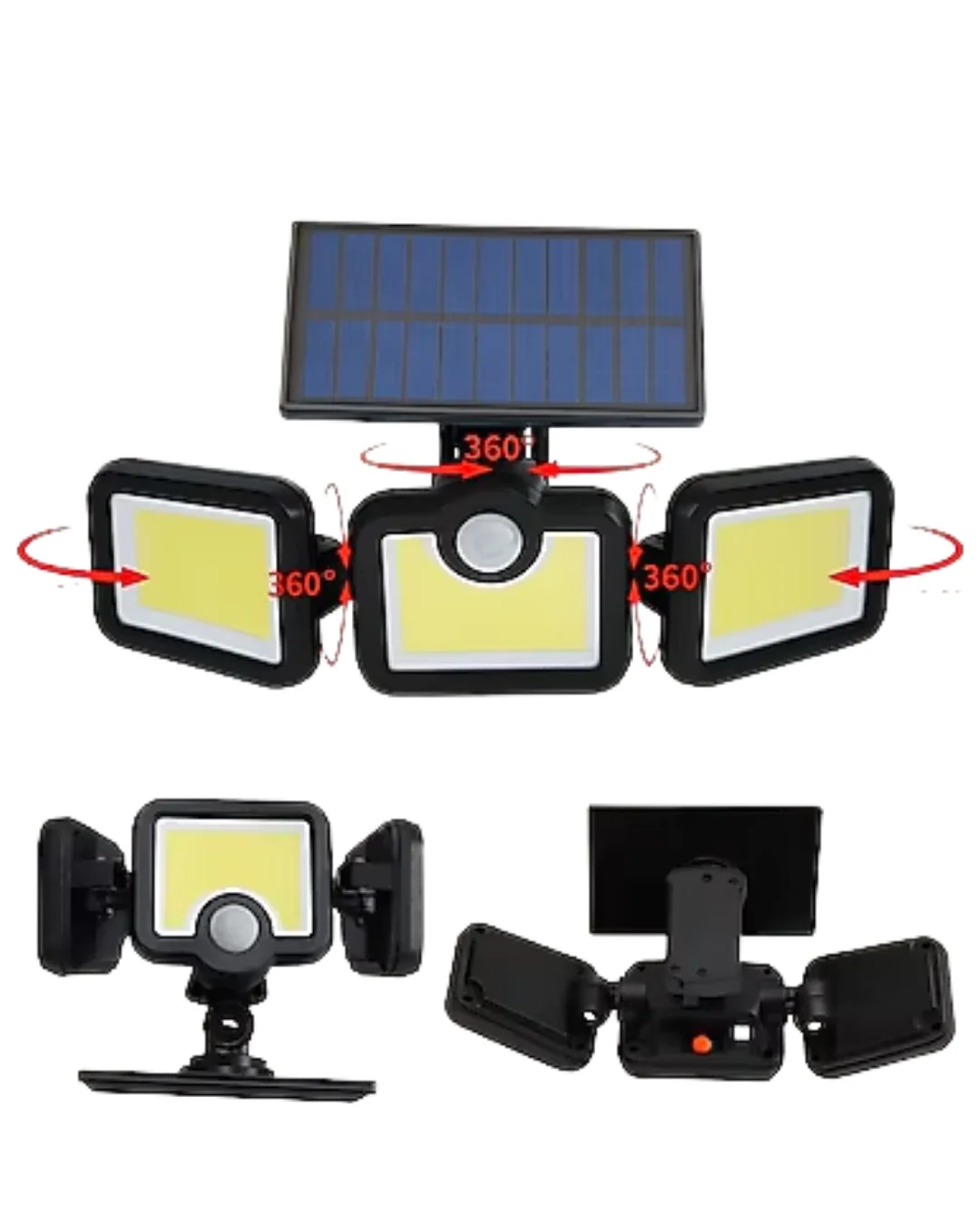 Mey İthalat® Kablosuz Solar Projektör Hareket Sensörlü Dış Cephe 