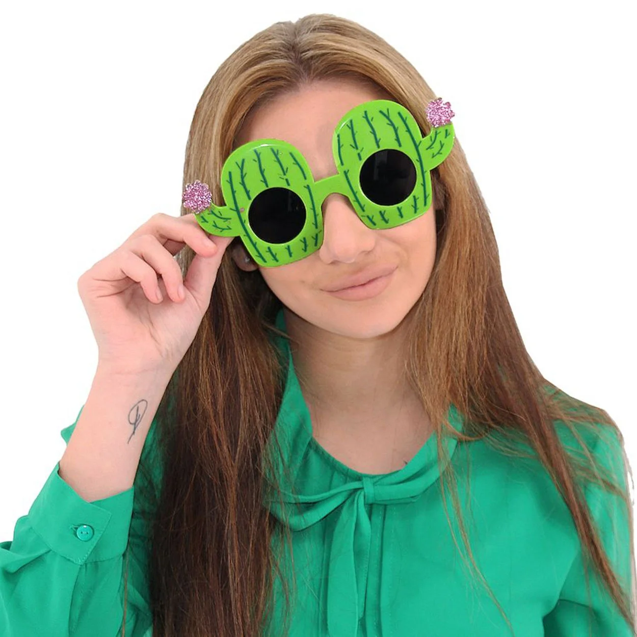 Mey İthalat® Kaktüs Temalı Hawaii Yaz Partisi Gözlüğü 8.5x18.5 cm