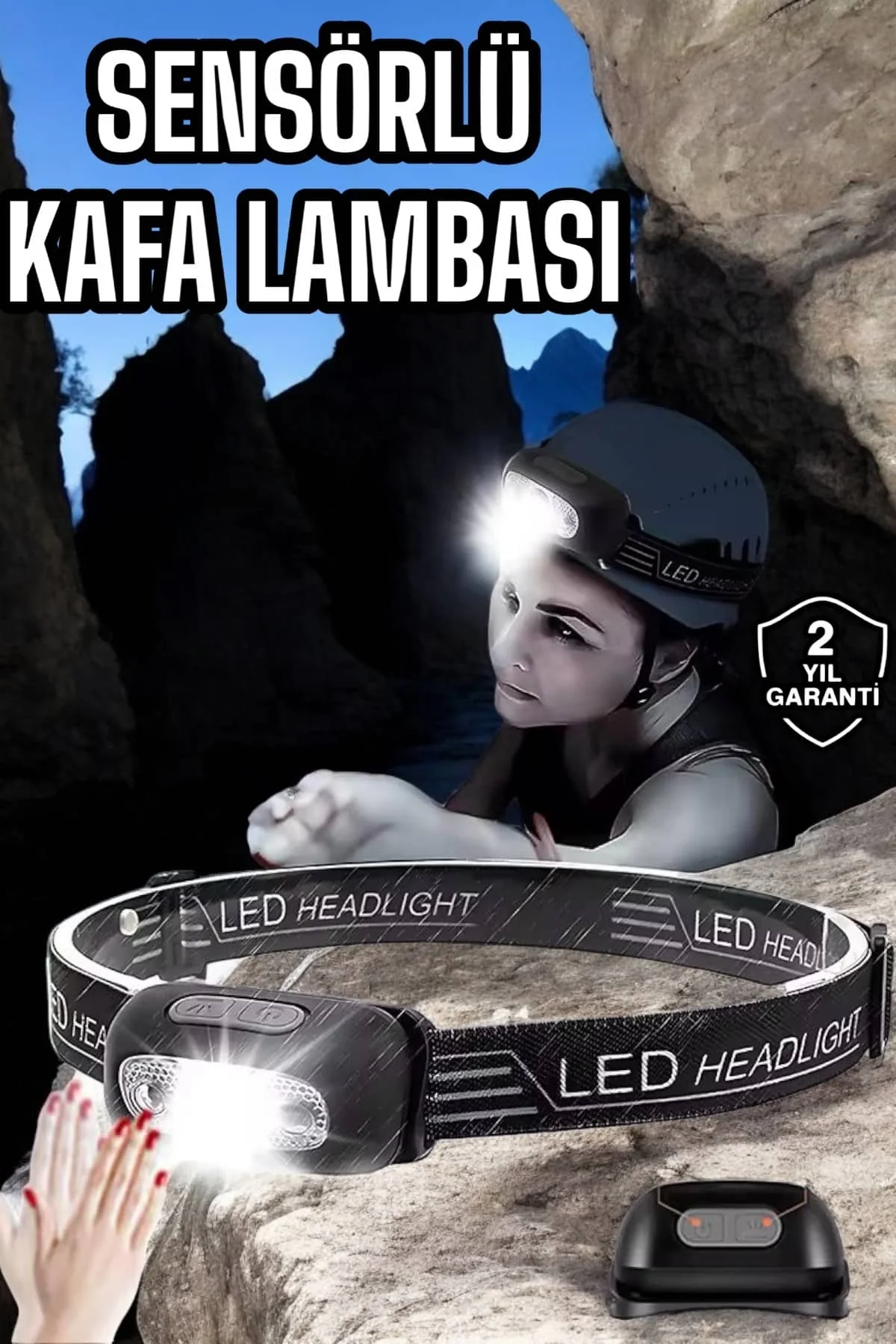 Mey İthalat® Kamp Lambası Led Işık Kafa Lambası Balıkçı Lambası A