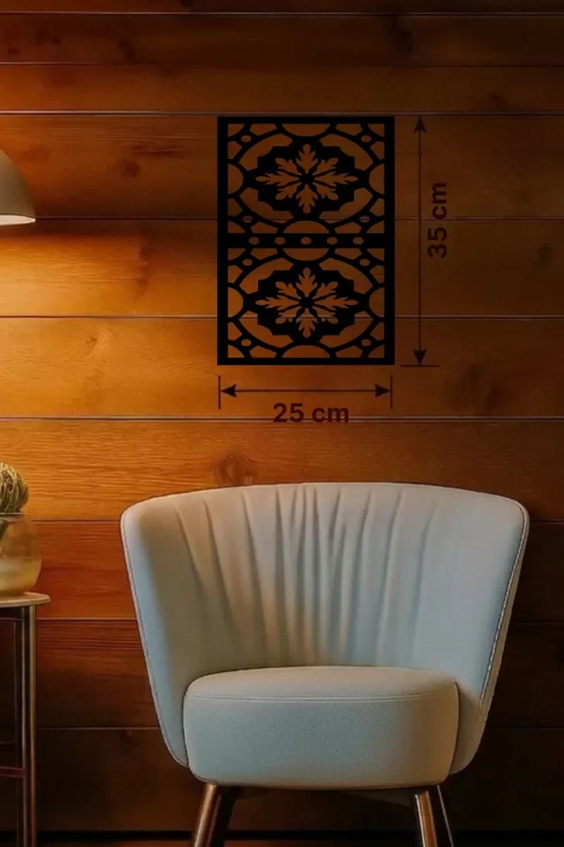 Mey İthalat® Kar Tanesi ve Barok Desenli Ahşap Duvar Tablosu - 25 Mey İthalat® Kar Tanesi ve Barok Desenli Ahşap Duvar Tablosu - 25