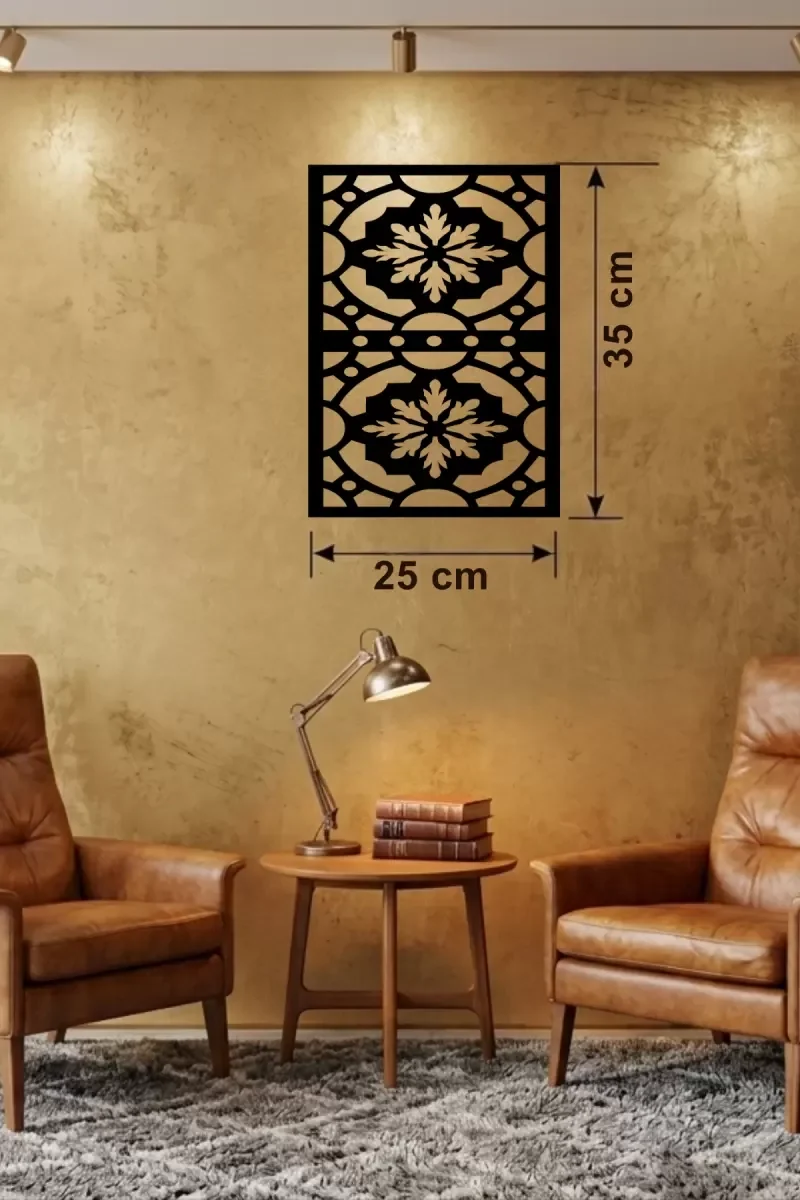 Mey İthalat® Kar Tanesi ve Barok Desenli Ahşap Duvar Tablosu - 25 Mey İthalat® Kar Tanesi ve Barok Desenli Ahşap Duvar Tablosu - 25