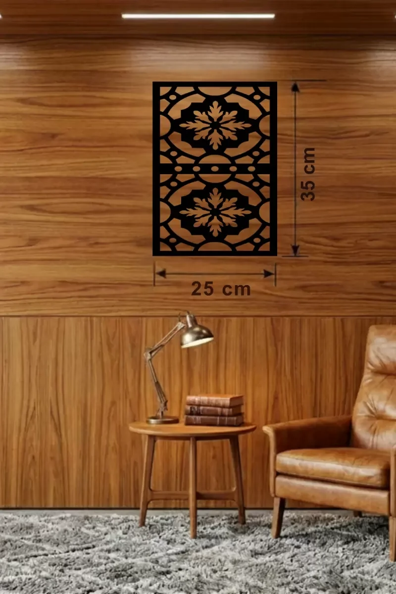 Mey İthalat® Kar Tanesi ve Barok Desenli Ahşap Duvar Tablosu - 25 Mey İthalat® Kar Tanesi ve Barok Desenli Ahşap Duvar Tablosu - 25