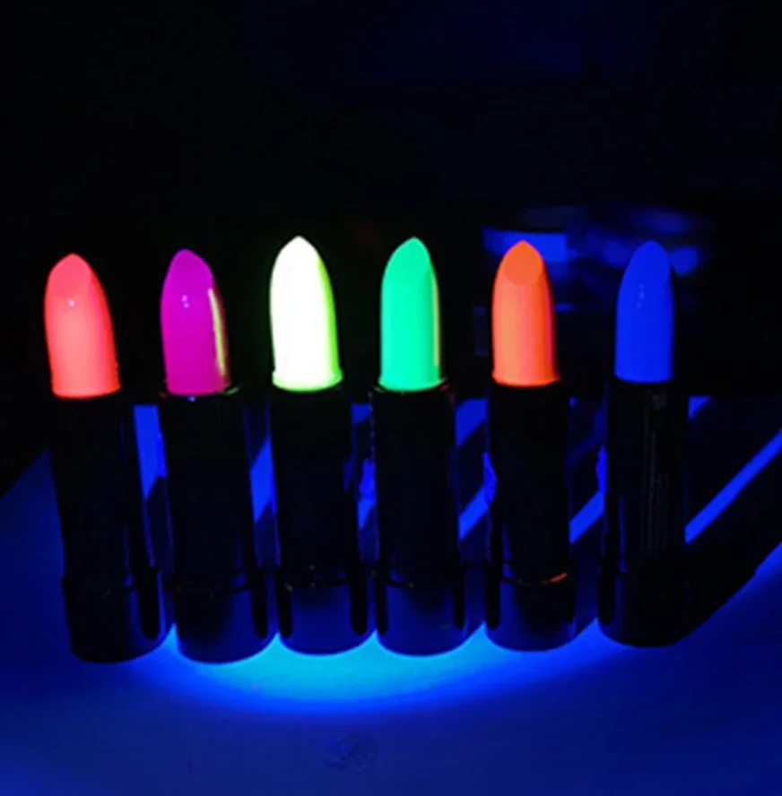 Mey İthalat® Karanlıkta Parlayan Yanan UV Neon Ruj Yüz Boyama 6 A
