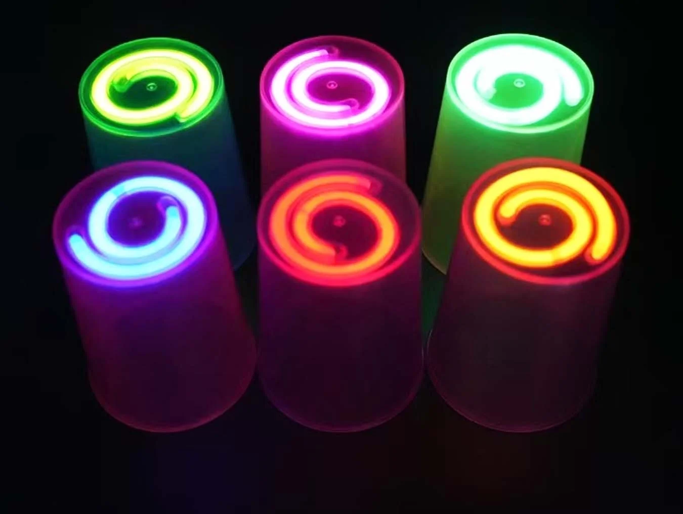 Mey İthalat® Karanlıkta Yanan Gece Işığı Mega Glow Bardaklar 8 Ad