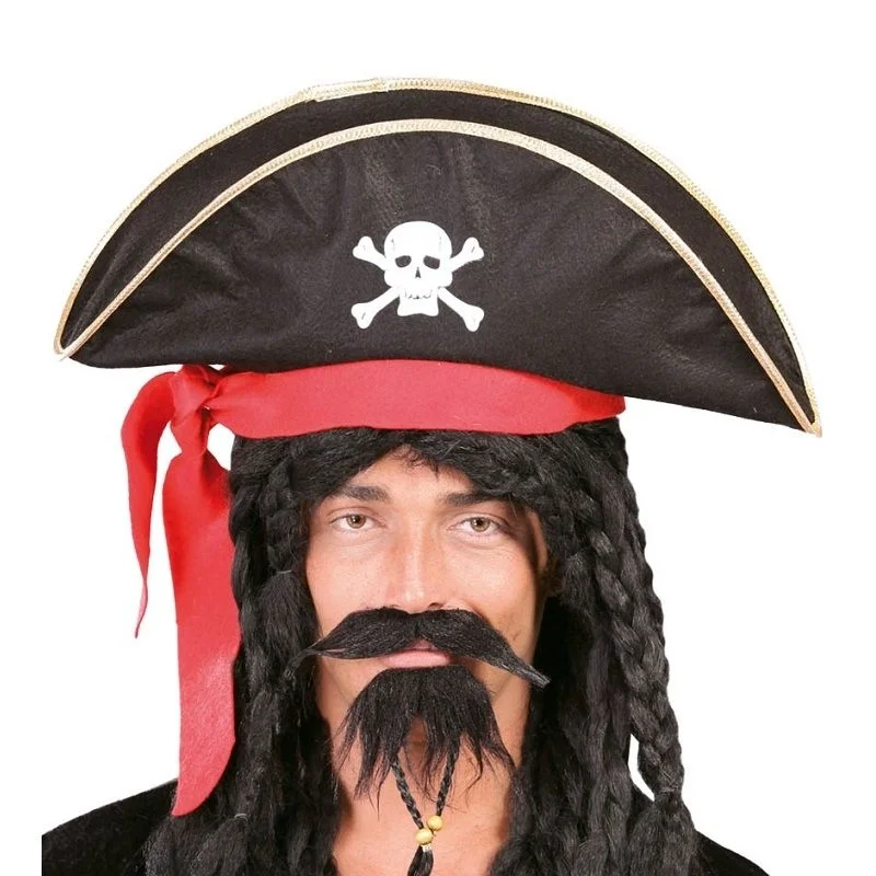 Mey İthalat® Karayip Korsanları Kaptan Jack Kadife Korsan Şapkası