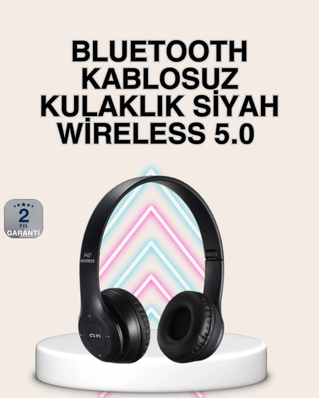 Mey İthalat® Katlanabilir Tasarımlı Bluetooth 5.0 Kulaklık | Elle