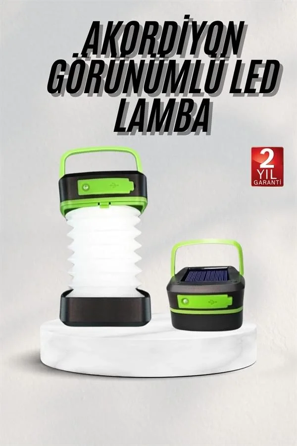 Mey İthalat® Katlanabilir Kamp Lambası Akordiyon Lamba Şarjlı 3 K