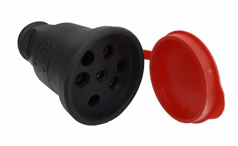 Mey İthalat® Kauçuk 380 Volt Trifaze Dişi Fiş