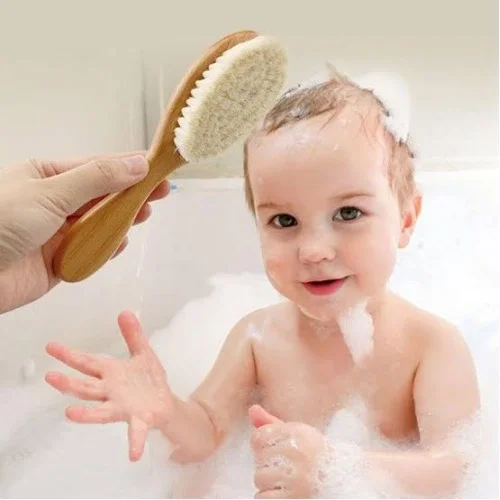 Mey İthalat® Keçi Kılı Organik Bebek Banyo Tarağı