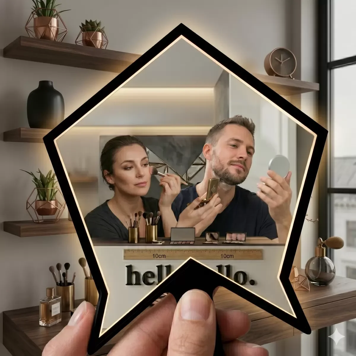 Mey İthalat® Kırılmaz Pleksi El Aynası 10x10cm - Çanta Boyu Geome Mey İthalat® Kırılmaz Pleksi El Aynası 10x10cm - Çanta Boyu Geome