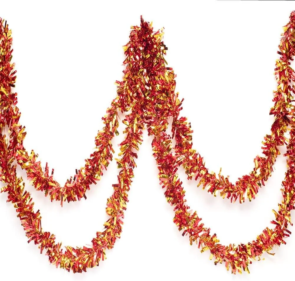 Mey İthalat® Kırmızı Altın Renk 4 cm Genişlik Garland Çift Renk S