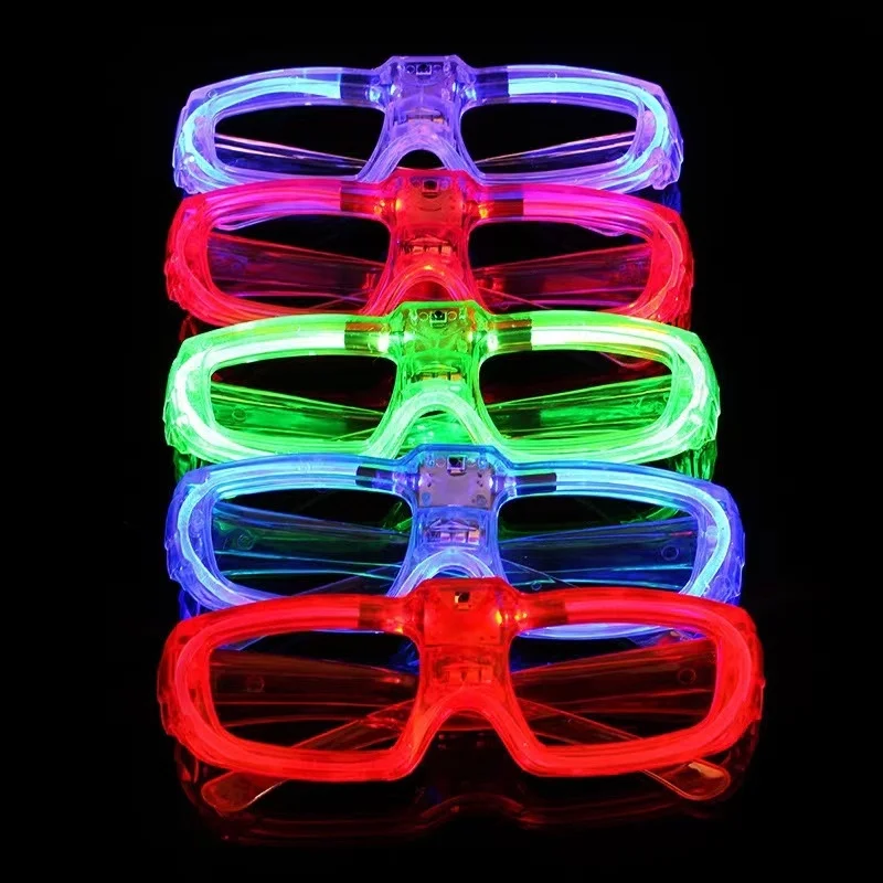 Mey İthalat® Kırmızı LED Işıklı Parti Gözlüğü 3 Modlu – Glow &amp