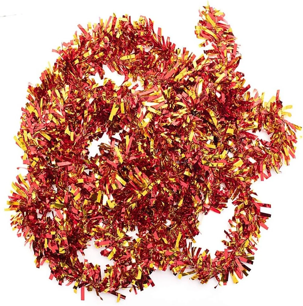Mey İthalat® Kırmızı Altın Renk 4 cm Genişlik Garland Çift Renk S