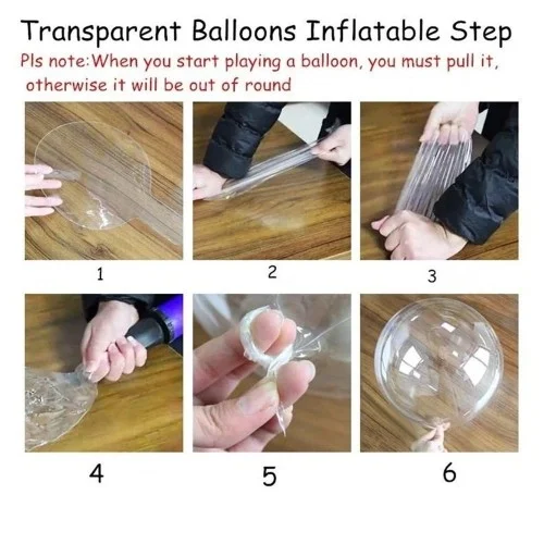 Mey İthalat® Kırmızı Simli Yuvarlak Şeffaf Balon 24 İnç