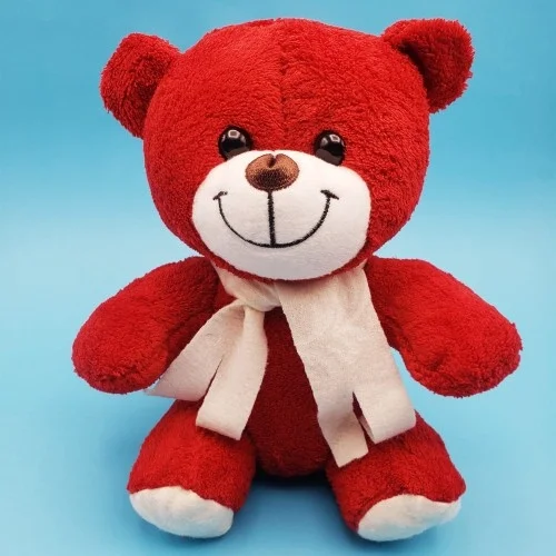 Mey İthalat® Kırmızı Peluş Oyuncak Ayıcık