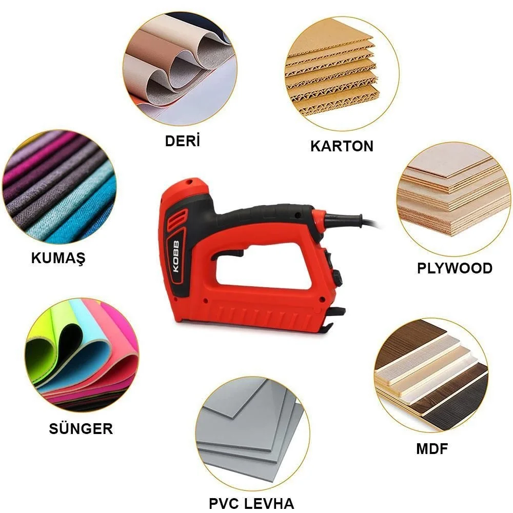 Mey İthalat® KOBB KBZ200 Elektrikli Zımba-Çivi Çakma Makinası