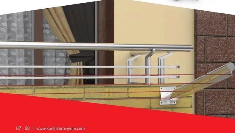 Mey İthalat® Koral Duvara Montaj Çamaşır Askılığı