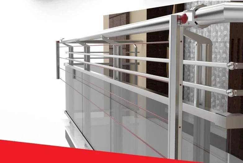 Mey İthalat® Koral Katlanabilir Balkon Çamaşır Kurutma Askılığı