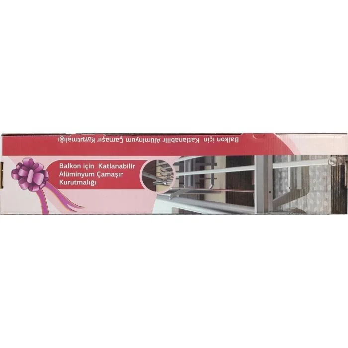 Mey İthalat® Koral Katlanabilir Balkon Çamaşır Kurutma Askılığı