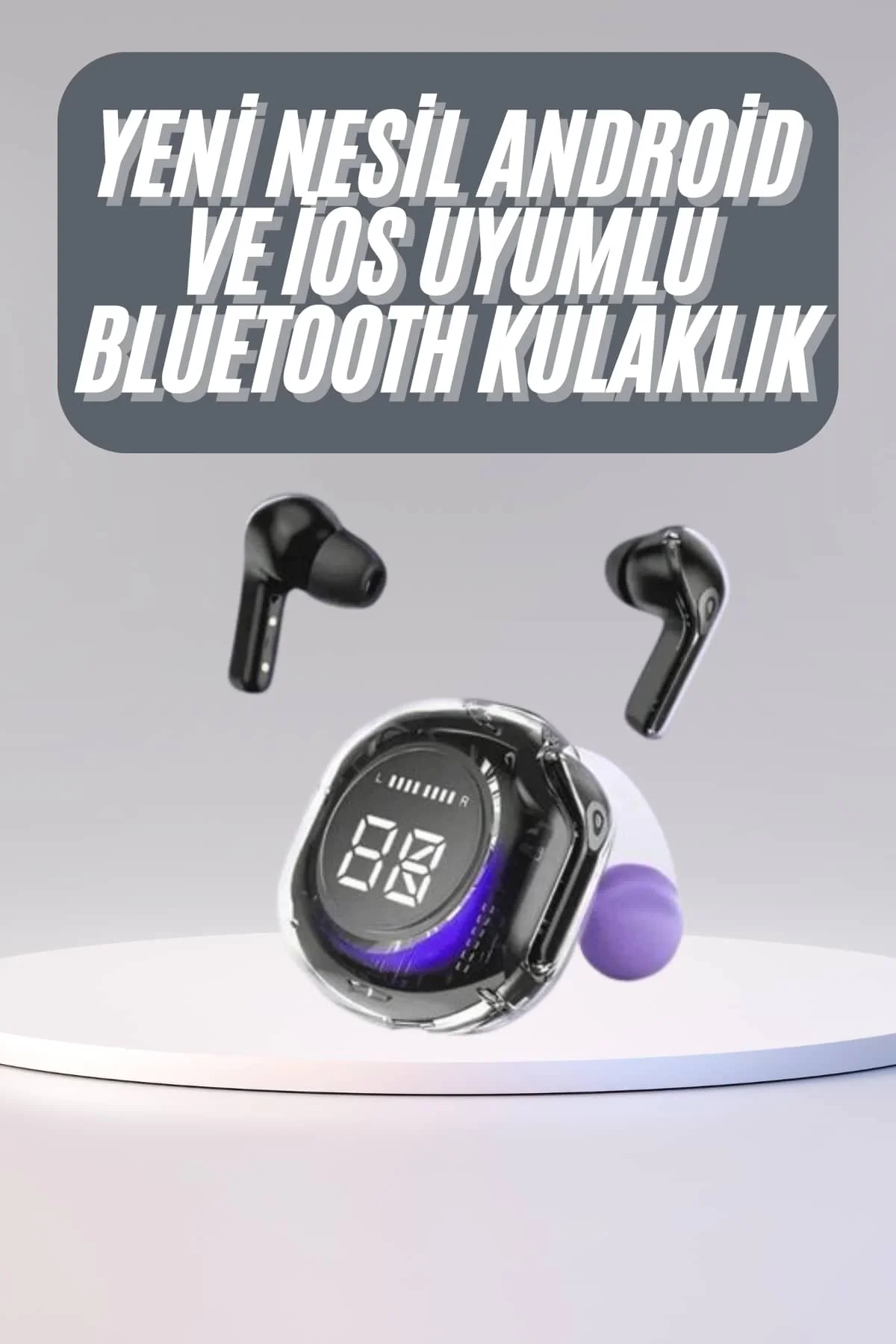Mey İthalat® Kulak İçi Bluetooth Kulaklık ANC ENC Özellikli Şarj 