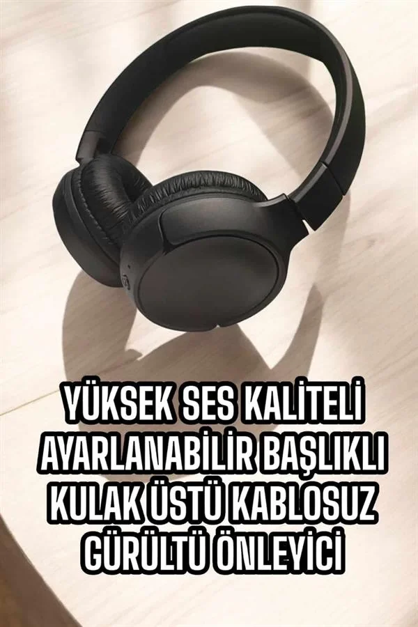 Mey İthalat® Kulak Üstü Kablosuz Bluetooth Kulaklık Gürültü Önley