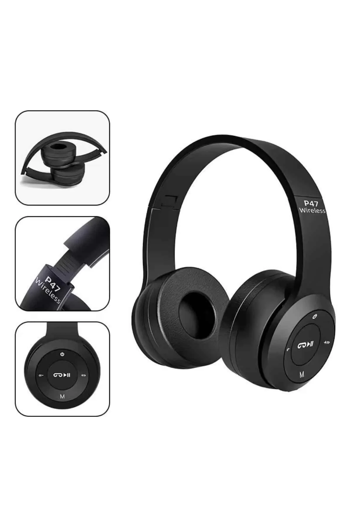 Mey İthalat® Kulak Üstü Bluetooth Kulaklık Yüksek Ses Kaliteli Ay