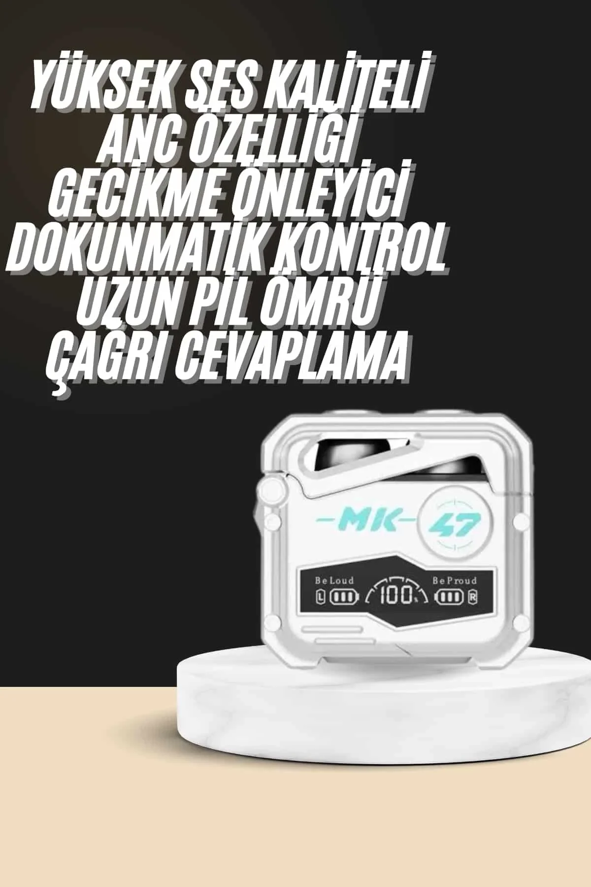 Mey İthalat®  Kulaklığı Yeni Mekanik Kablosuz Kulaklık İos Androi