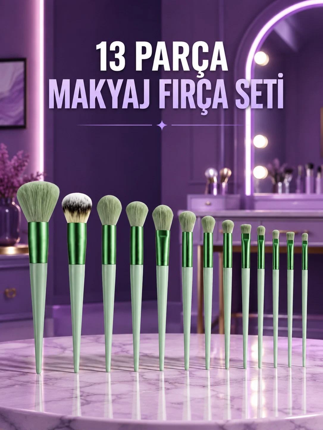 Mey İthalat® Kusursuz Makyaj İçin Yumuşak ve Dayanıklı Makyaj Fır