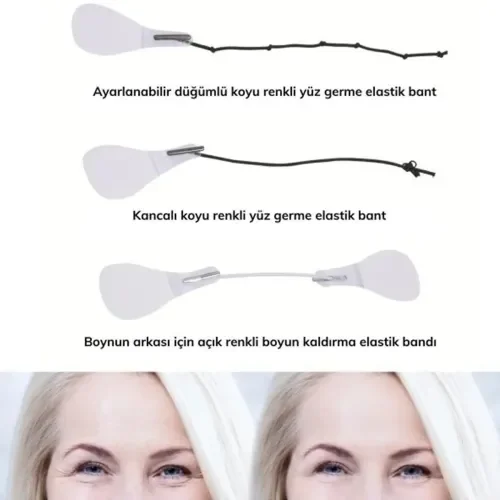 Mey İthalat® Lastikli Yüz Kaş Göz Boyun Gerdirme Bantları (40 Ade