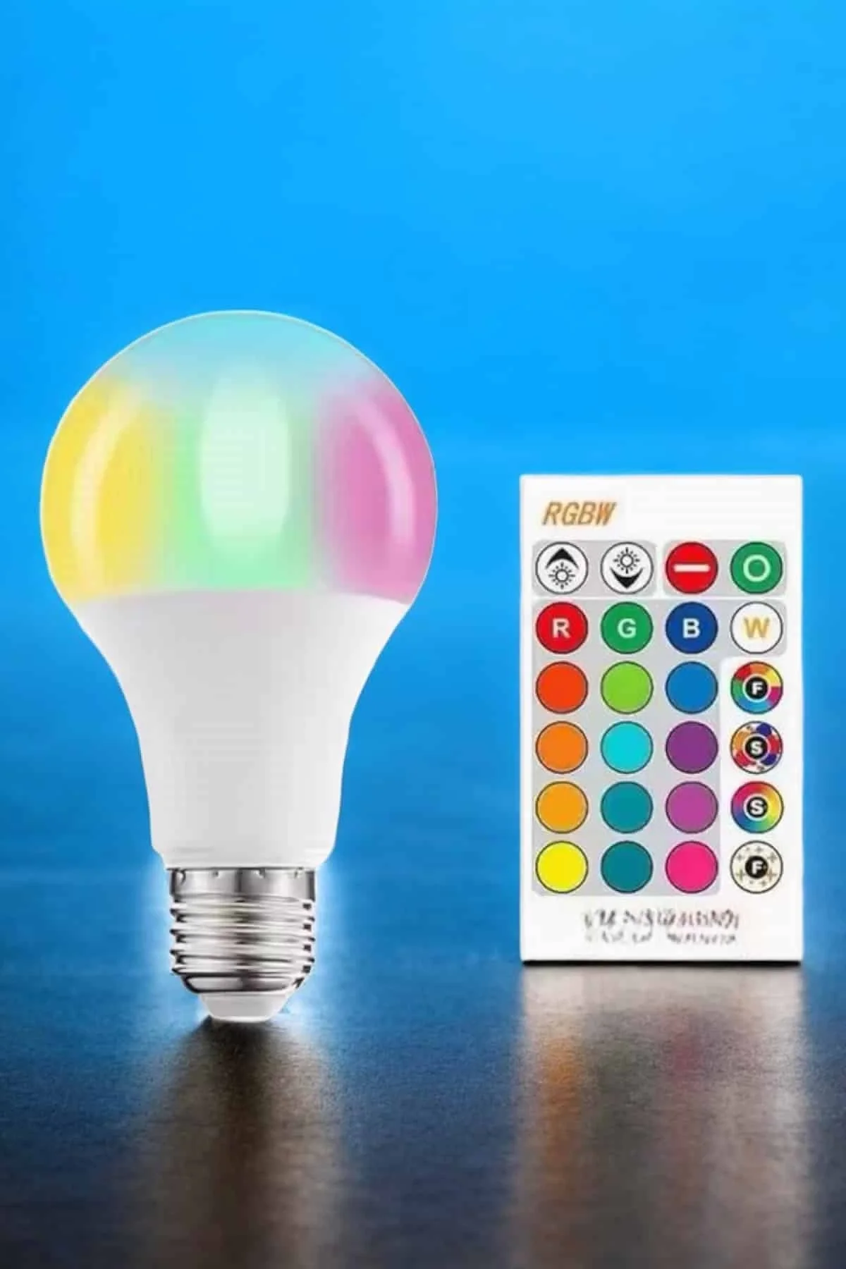 Mey İthalat® Led Ampul Enerji Dostu RGB Işıklı 100W Led Işık