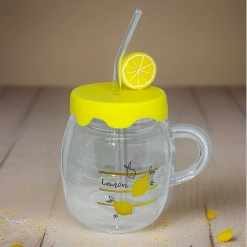 Mey İthalat® Limon Tasarımlı Kupa Bardak