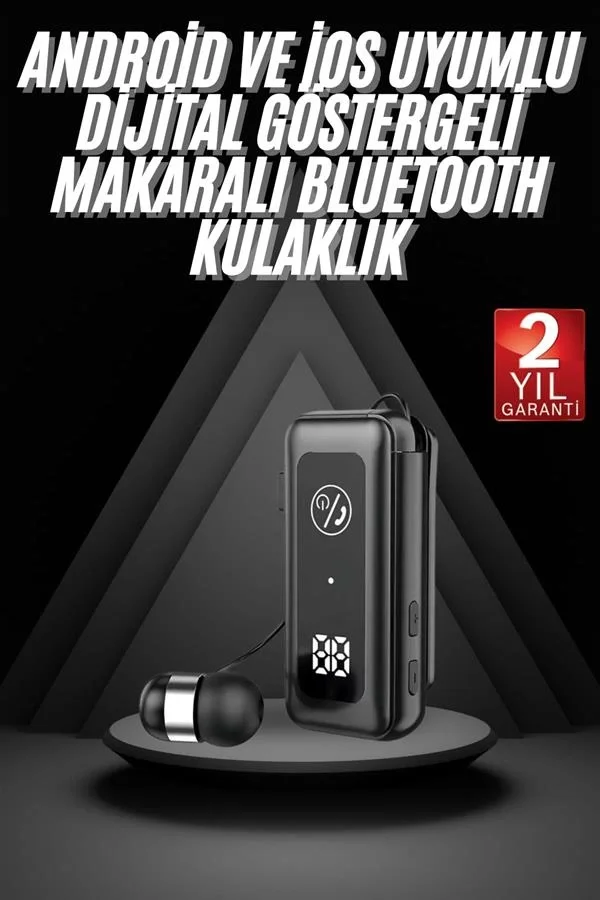 Mey İthalat® Makaralı Bluetooth Kulaklık Telefon Uyumlu Makaralı 