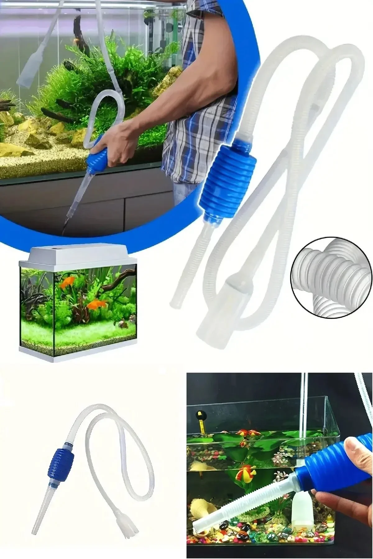 Mey İthalat® Manuel Akvaryum Pompası – Pratik Su Değişimi ve Temi