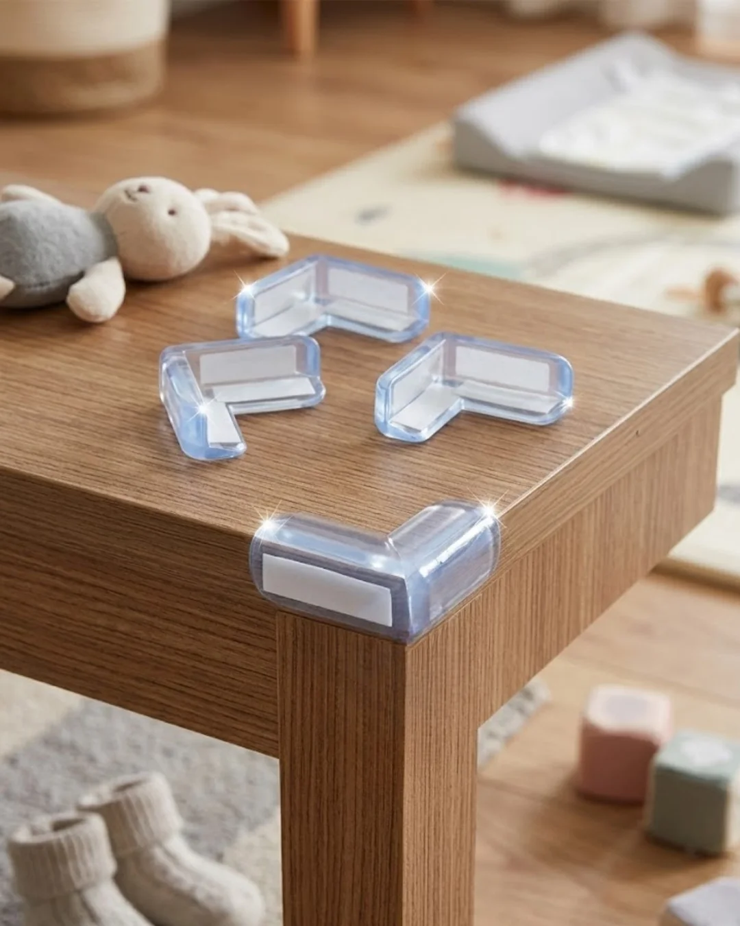 Mey İthalat® Masa Köşe Koruyucu 4 Lü Set Bebek Çocuk Güvenlik Köş