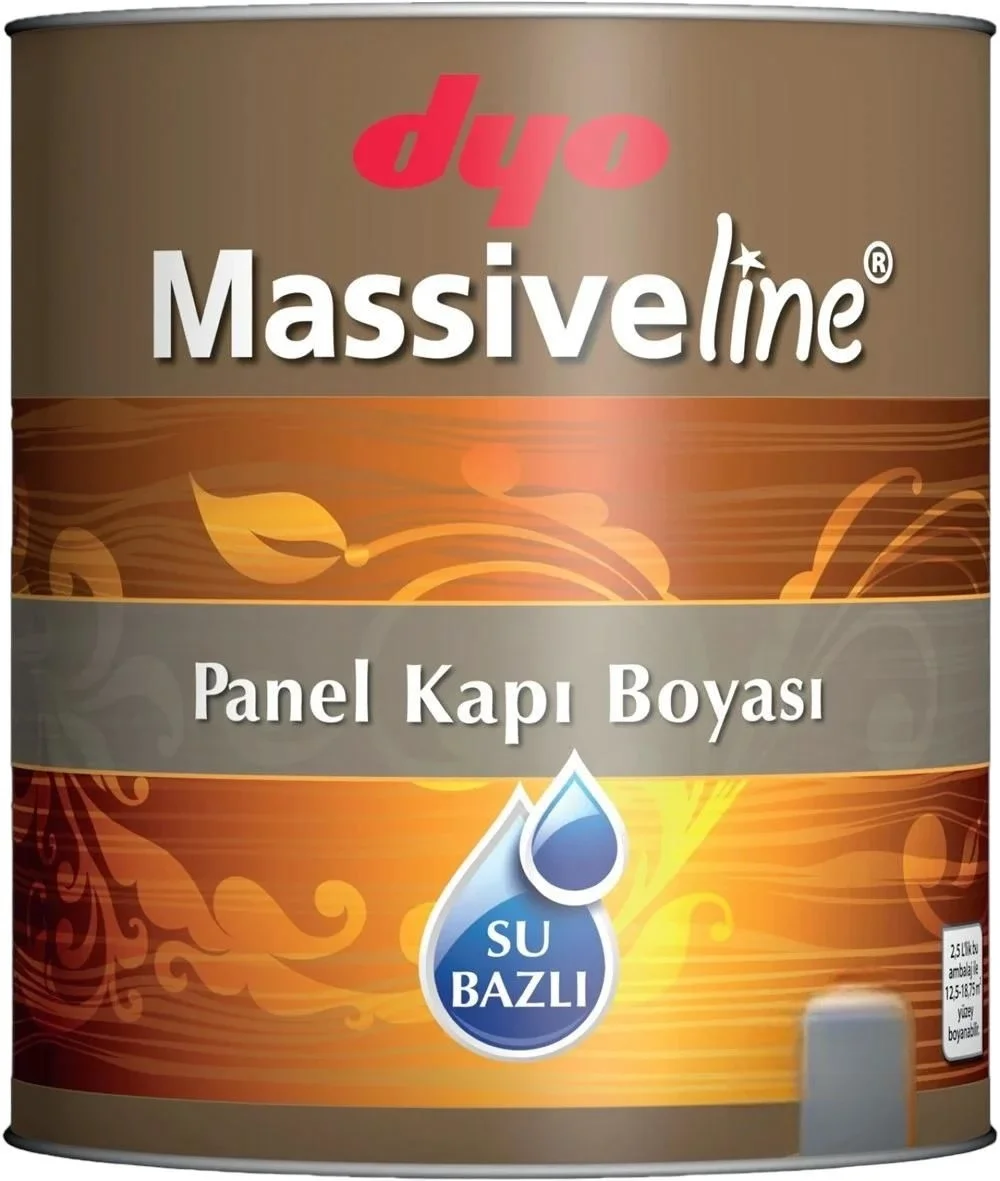 Mey İthalat® Massiveline Su Bazlı Panel Kapı Boyası Beyaz 2,5 Lit