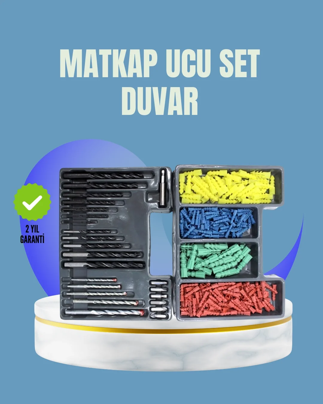 Mey İthalat® Matkap Ucu Seti Organizerli Çok Amaçlı Delme Uçları