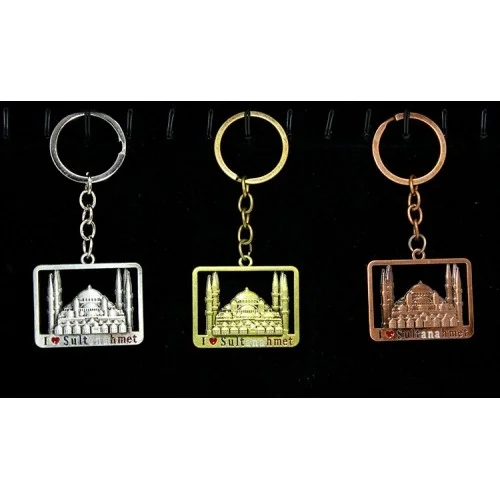 Mey İthalat® Metal Sultanahmet Anahtarlık Kare
