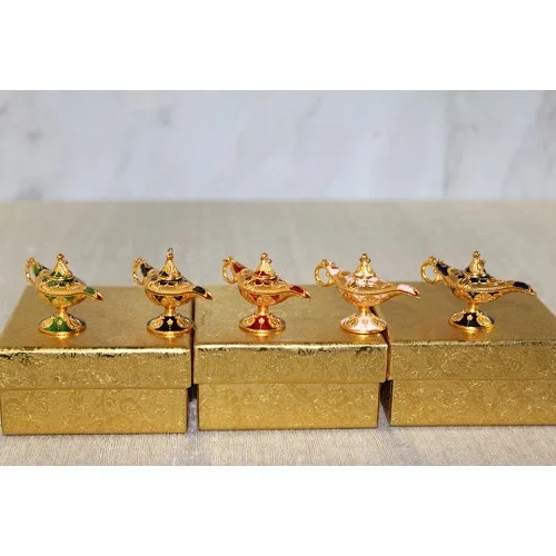 Mey İthalat® Mineli Metal Alaaddin Lambası Model 6