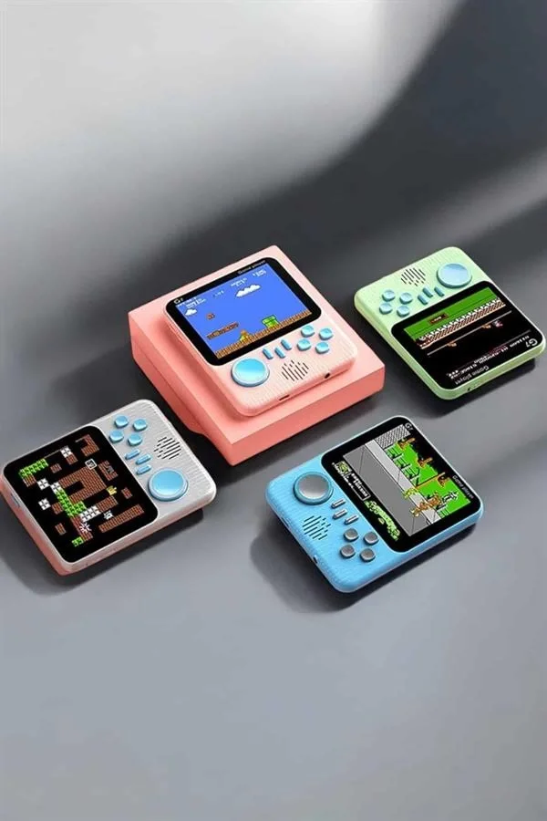 Mey İthalat® Mini Atari El Atarisi 3.5 inç Ekran Çift Konsol 666 