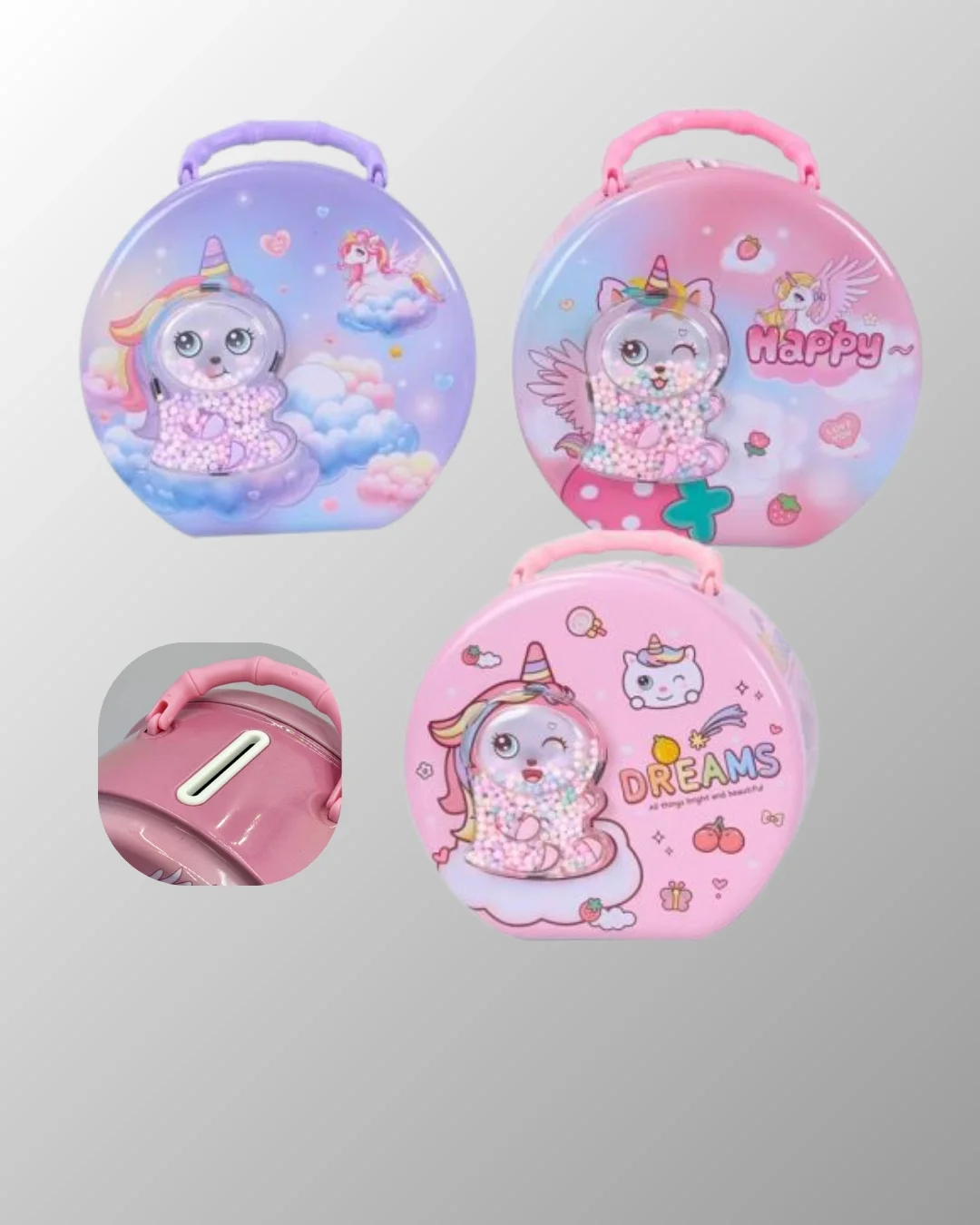 Mey İthalat® Mini Çocuk Para Kasası Güvenli Kilitli Birikim Kutus