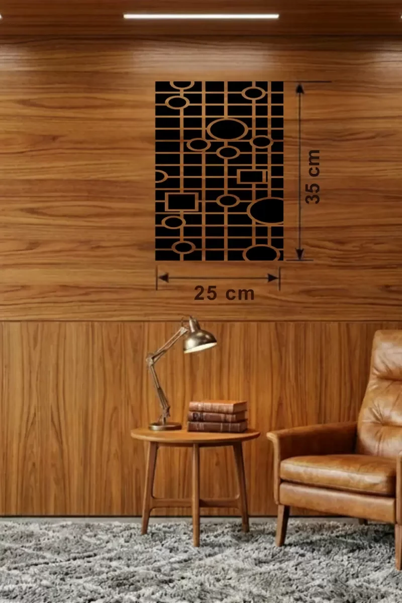 Mey İthalat® Modern Geometrik Desenli Ahşap Duvar Tablosu - 25x35 Mey İthalat® Modern Geometrik Desenli Ahşap Duvar Tablosu - 25x35