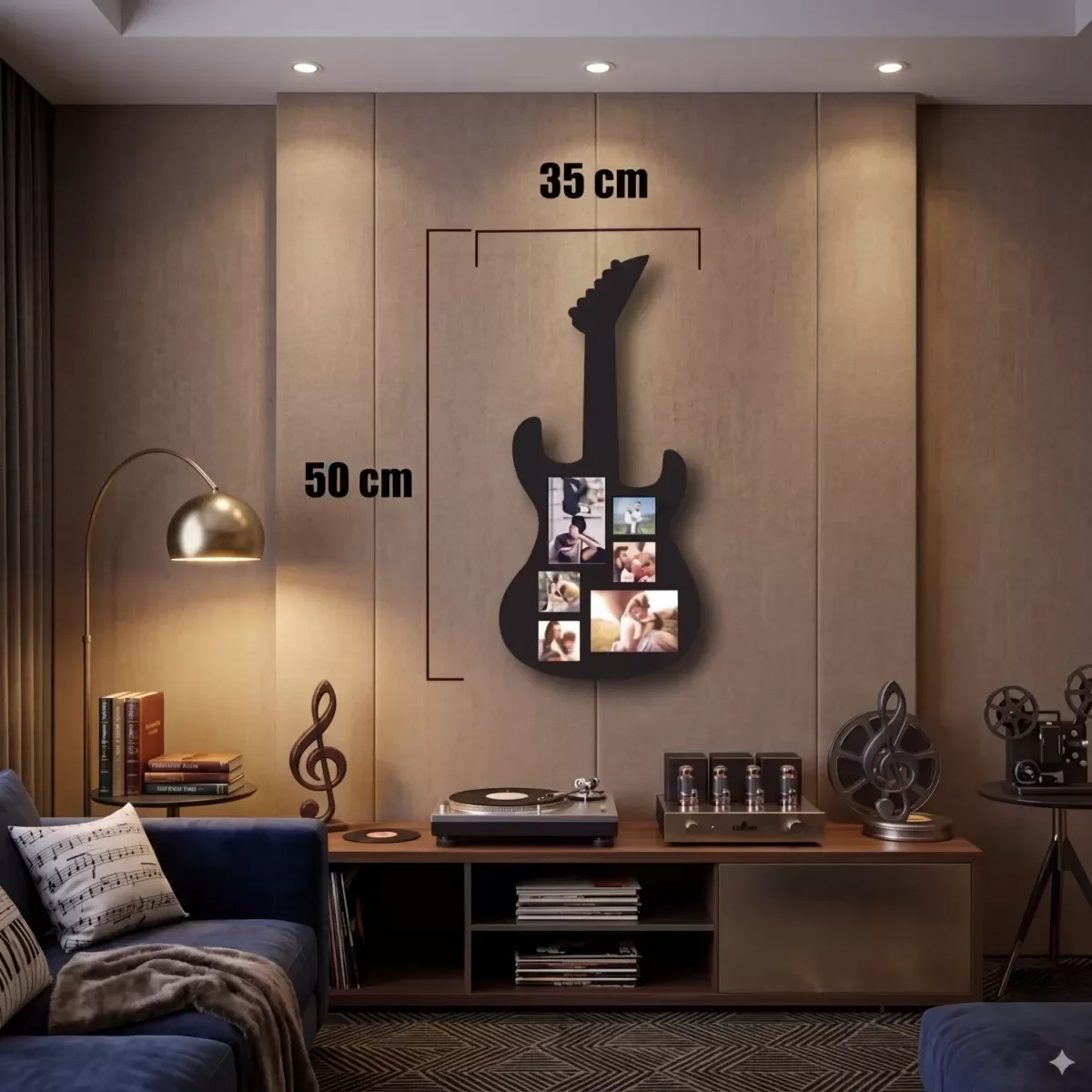 Mey İthalat® Modern Rock Serisi: Siyah Lazer Kesim Gitar Figürlü Mey İthalat® Modern Rock Serisi: Siyah Lazer Kesim Gitar Figürlü