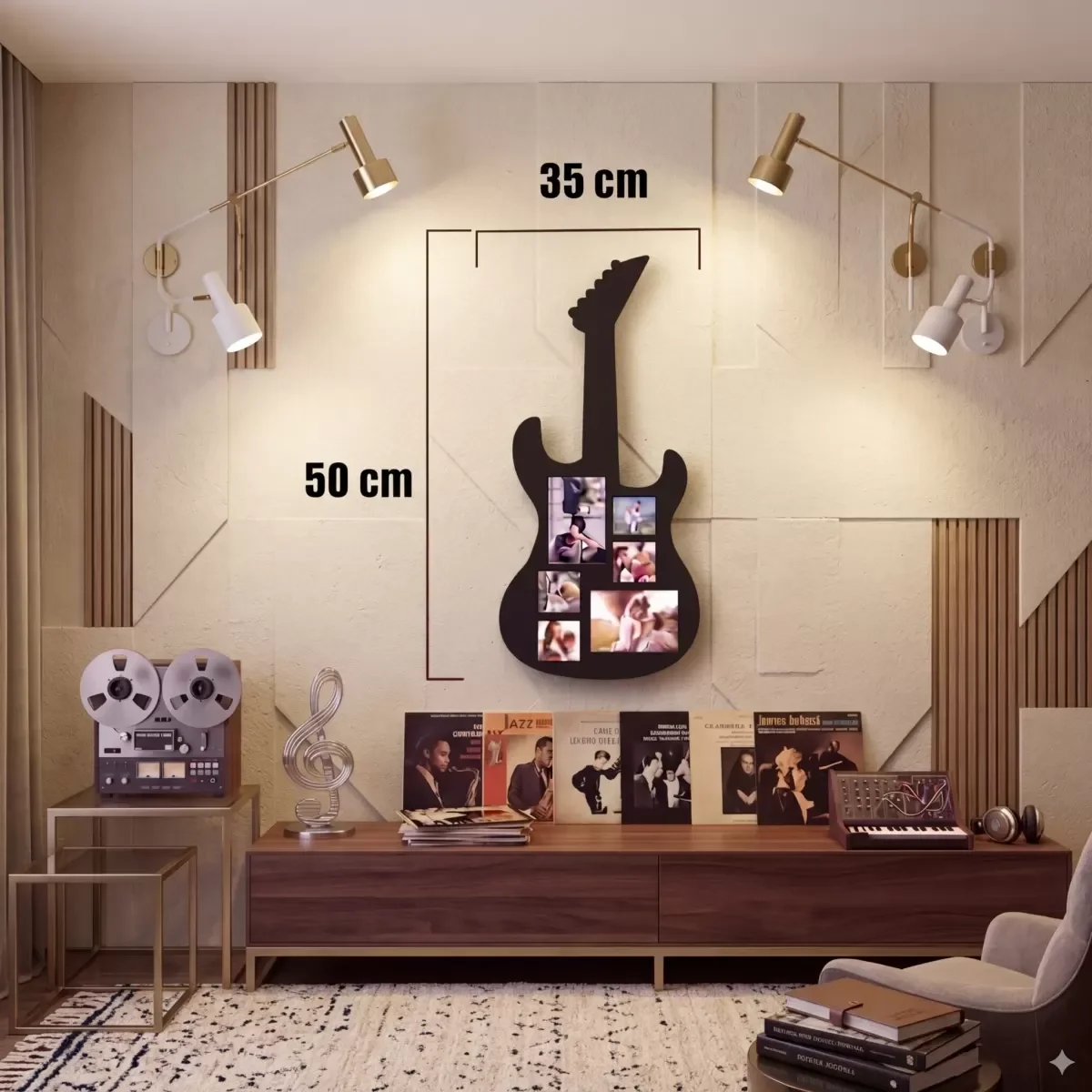 Mey İthalat® Modern Rock Serisi: Siyah Lazer Kesim Gitar Figürlü Mey İthalat® Modern Rock Serisi: Siyah Lazer Kesim Gitar Figürlü