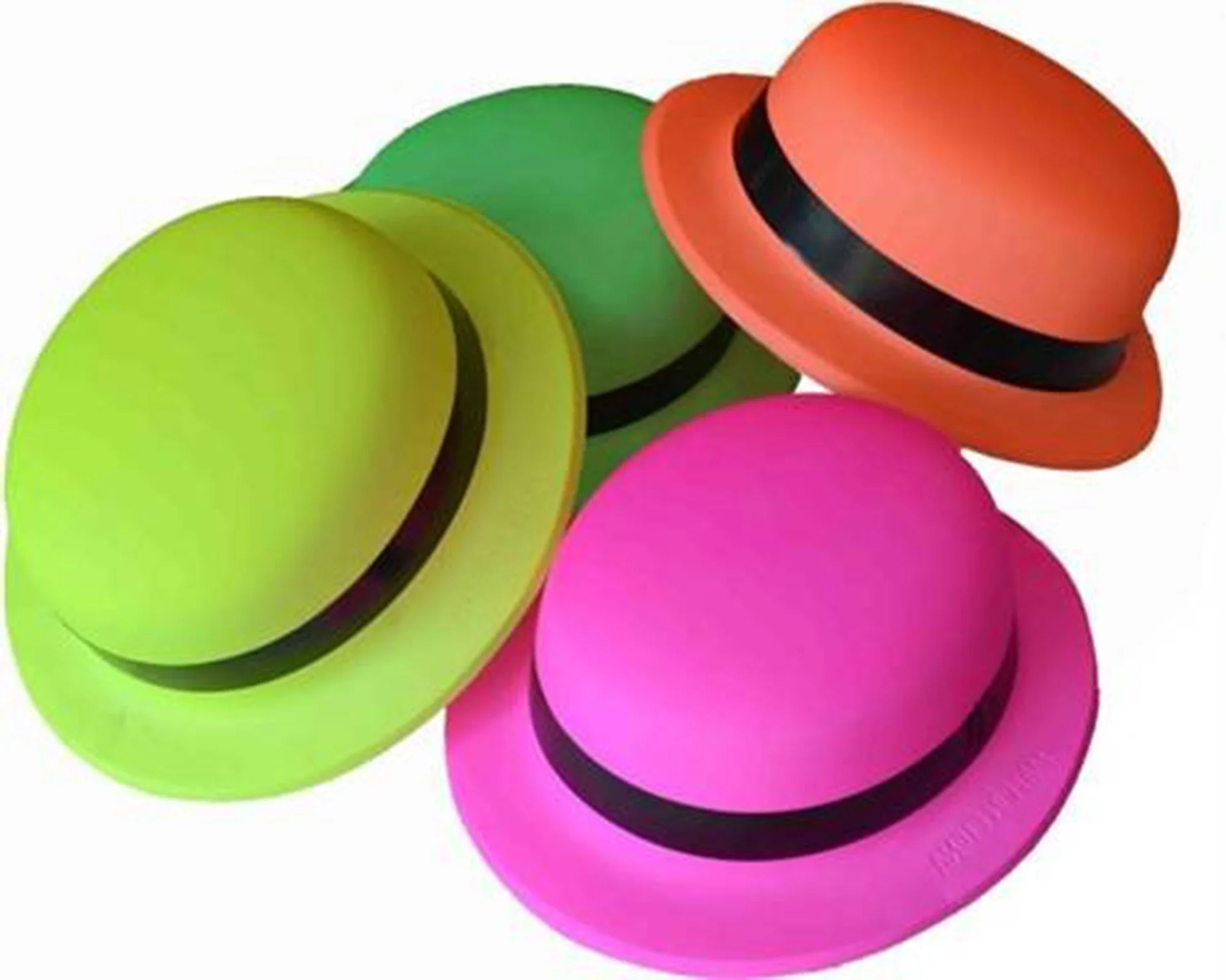 Mey İthalat® Neon Partisi Turuncu Renk Melon Plastik Parti Şapkas